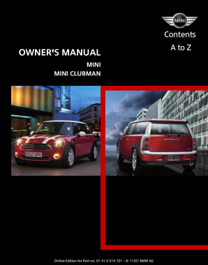 2008 Mini USA CLUBMAN Owners Manual